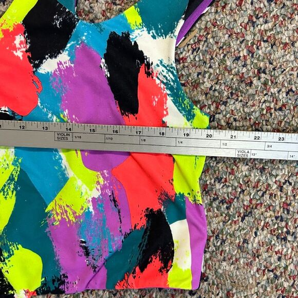 Yitty Major Label Rainbow Confyitty One Shoulder Activewear Crop Top Size 3X - Picture 9 of 12